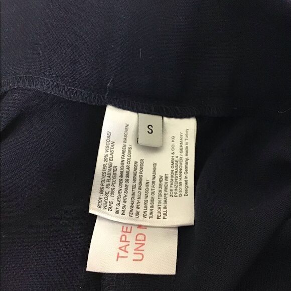 ROQA Designed In Germany Navy Side Stripe Knit Skinny Pants Size Small - Picture 6 of 10